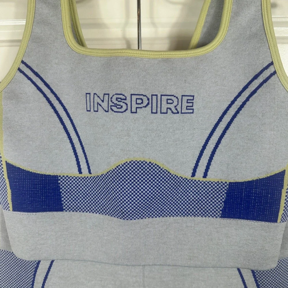 Inspire Women's Athletic‎ Set Crop Top Seamless Leggings Workout Gym Activewear